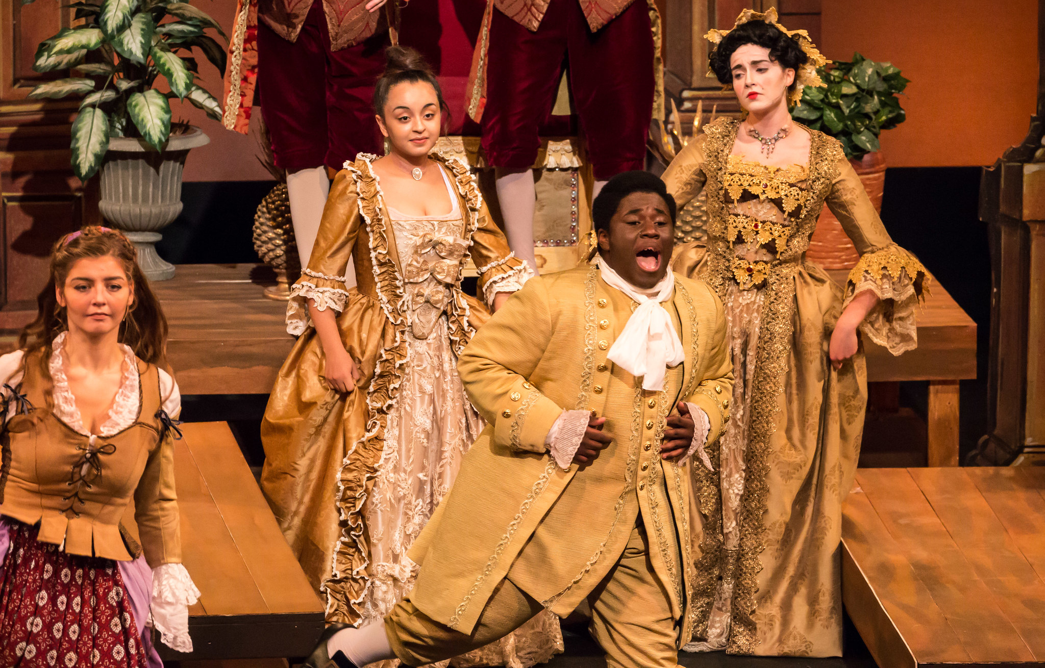Theater students perform in Gilbert and Sullivan's The Gondoliers. Mason's own costume shop provides costumes for all theater, opera and dance performances.
