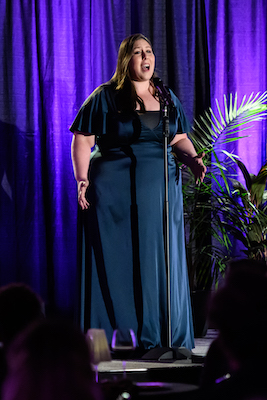 Amanda Snellings performing on stage. Photo provided.