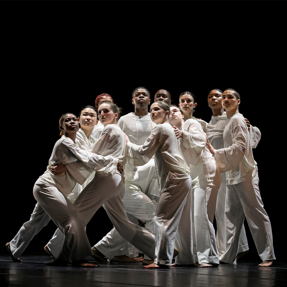 School of Dance students rehearse the choreography for Robert Battle's "Awakening." Photo by Cristian Torres. 