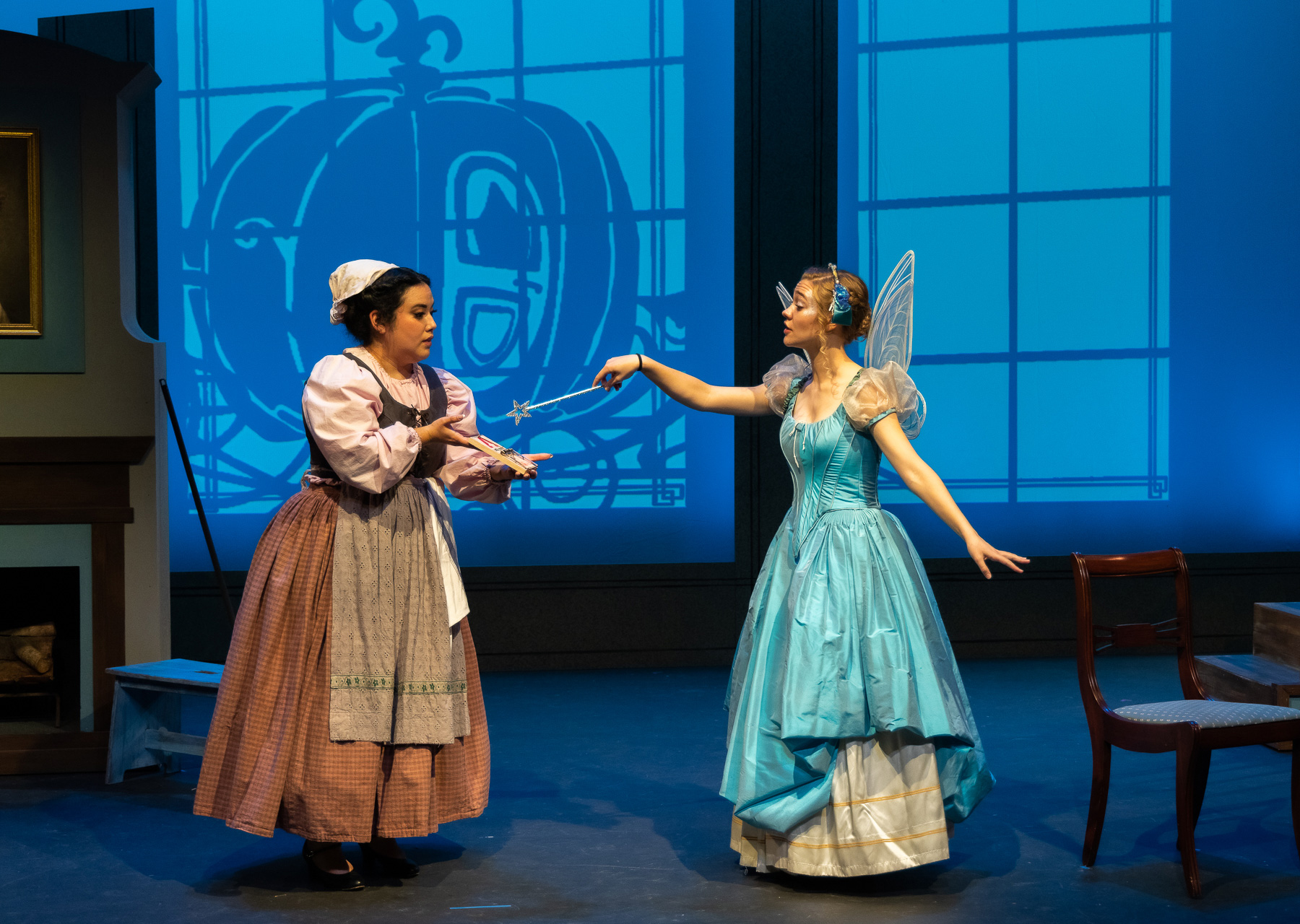 Dewberry School of Music students on stage in the Opera Cinderella